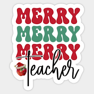 Merry Teacher Sticker